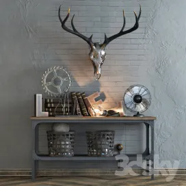 Decorative with a deer skull